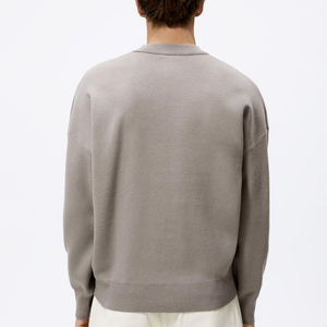 เสื้อกันหนาวแบบสวมหัวคอลูกเรือผ้าเฟรนช์เทอร์รี่เสื้อสเวตเชิ้ตโอเวอร์ไซส์ผ้าคอตตอน100% สำหรับผู้ชาย - Product Image 3