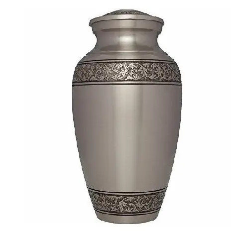 गर्म बेच ग्रे रंग थोक मूल्य के लिए अंतिम संस्कार urns नई डिजाइन धातु कलश अंतिम संस्कार आपूर्ति मानव राख सबसे ठोस पीतल कलश