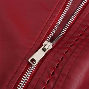 Logo personnalisé décontracté femmes vestes nouvelle mode Chaqueta De Cuero Femme fermeture éclair courte en cuir véritable veste pour dames - Product Image 6