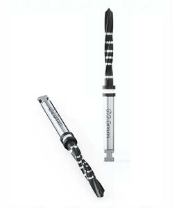 Instrumentos de implante dental recubiertos de titanio de 2,0mm Fuente de alimentación manual Taladros de irrigación externos negros - Product Image 1