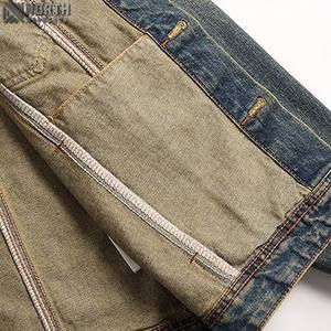 2025 hommes de haute qualité coton blanc Denim veste personnalisée pleine fermeture éclair Unique Style décontracté respirant hiver vêtements avant personnalisé - Product Image 5