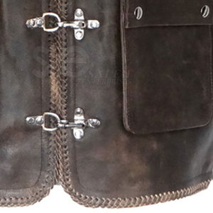 เสื้อกั๊กหนังวัวสำหรับผู้ชายทรงสลิมฟิตทำจากหนังปากีสถานทำตามสั่งตามสมัยนิยม - Product Image 2