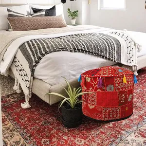 Pouf en coton de meilleure qualité pour la décoration de la maison et de la chambre à coucher, disponible au prix de gros de l'inde - Product Image 6