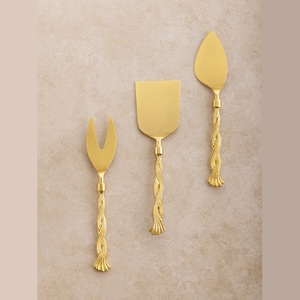 Juego de Cuchillos para Queso de Diseño en Dorado para Cocinas Domésticas, Herramientas de Corte de Queso de Acero Inoxidable al por Mayor para Hoteles y Restaurantes - Product Image 1