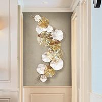 Art mural en métal multicolore floral au design moderne Offre Spéciale décoration intérieure contemporaine