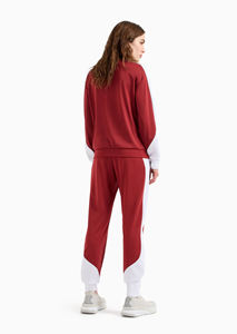Sweat-shirt à capuche et pantalon de survêtement 2 pièces d'hiver écologique avec logo personnalisé pour femmes Survêtement de jogging de gymnastique 100% coton antibactérien - Product Image 3