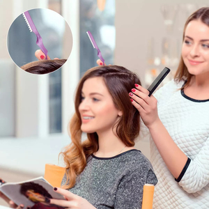 มีดโกนใบมีดสแตนเลสคมสำหรับร้านตัดผมเครื่องมือสำหรับช่างทำผมแบบบาง2025ออกแบบโลโก้ใหม่ - Product Image 5