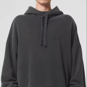 Sweat à capuche en molleton de coton, sweat à capuche surdimensionné et épais, sweat-shirts unisexes en polaire épais délavés à l'acide, streetwear vintage - Product Image 1