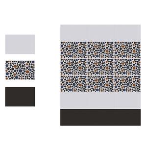 Carrelage mural extérieur en céramique multicolore à l'aspect petit puzzle carré 30x45cm - Product Image 2