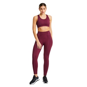 Conjunto de Top Deportivo y Shorts de Yoga de 2 Piezas para Mujer, de Cintura Alta, Secado Rápido, Transpirable, con Absorción de Impactos y Sin Costuras - Product Image 1