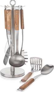 Juego de cubiertos en acero portátil con mango de madera perfecto para restaurantes y servicios de comida - Product Image 2