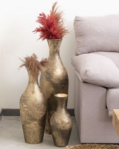 Florero de hierro artesanal artístico con acabado único para el estilo contemporáneo del hogar y la decoración de la pieza central floral - Product Image 5