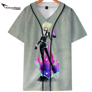 Button <b>Down</b> Baseball Jersey, Short Sleeve Active T Shirts - Product Image 5