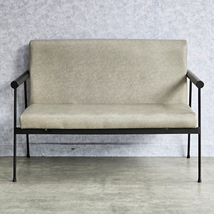 ม้านั่งโซฟาสไตล์มินิมอล SFB68076 หุ้มด้วยหนังเทียมและโครงเหล็ก - Product Image 3