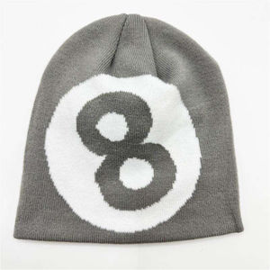 Best Price Low MOQ Custom Logo Jacquard <b>Beanie</b> Manufacturers All Print Fold Cuffless Winter <b>Skull</b> Knitted Breathable Travel - Product Image 2