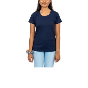Camisetas de Verano Casuales para Mujer, Manga Corta, Cuello en V, Logotipo Personalizado, Poliéster de Alta Calidad, Último Diseño, OEM HECHO POR HI 2026 - Product Image 2