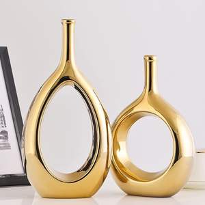 Vase à fleurs en aluminium design de luxe moderne, pot de fleurs indien en métal fait à la main avec des prix bon marché - Product Image 3