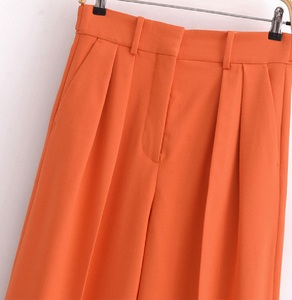 Printemps Nouvelle Mode Pantalon Plissé Nouveau Pantalon Droit Classique Casual Taille Zipper Fly TrouserHot Vente Pas Cher Prix Sexy Fitness - Product Image 3
