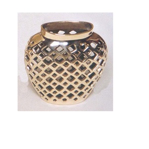 Vase à fleurs artisanal, style classique, vases en métal, finition dorée, vase à fleurs élégant artisanal, décoration, vase de sol - Product Image 5