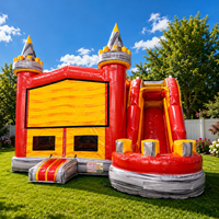 Grand château gonflable avec toboggan, structure de jeu gonflable robuste pour enfants, maison de jeu gonflable pour location d'événements et de fêtes