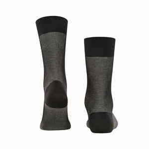 Chaussettes en bambou OEM avec logo, respirantes, en chanvre biologique, chaussettes de ville courtes en noir et blanc - Product Image 3