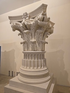 <span class=keywords><strong>Colonna</strong></span> in Pietra Naturale Beige di Alta Qualità, Stile Romano Moderno, Intagliata a Mano per Hotel e Ville - Product Image 6