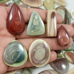 Cabochon en vrac de jaspe impérial naturel fait à la main perle de cristal pierre précieuse pour la fabrication de bijoux en gros - Product Image 1