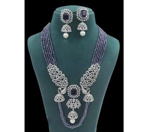 Conjunto de collar de Zirconia nupcial elegante de Zirconia de lujo Conjunto de collar de diamantes americanos de alta calidad - Product Image 6