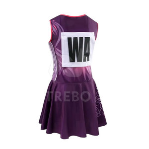 Nuevo diseño de alta calidad de secado rápido transpirable 100% poliéster mujeres adultos Netball uniforme para la venta al por mayor - Product Image 4