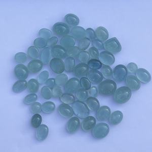 พลอยอะความารีนทรงลูกแพร์ทรงกลมเรียบขนาด8มม. 12มม. หินอัญมณีทรงหลวมปรับเทียบจำนวนมากขายส่งสินค้าใหม่ - Product Image 2