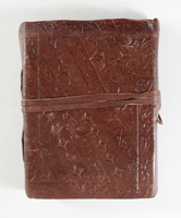Journal d'école en cuir de buffle, papier de coton recyclé fait à la main à l'aspect antique, fournitures pour étudiants, cahier