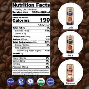 กาแฟลาเต้คู่เครื่องดื่ม250มล. vinut 24กระป๋องต่อกล่องสามารถสั่งผลิตฉลากส่วนตัวได้แถมตัวอย่างพร้อมดื่มอาราบิก้า - Product Image 2