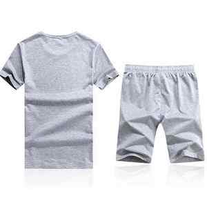 Conjunto de dos piezas de verano personalizado para hombre, camiseta y pantalones cortos con estampado informal transpirable, tejido térmico hecho en Pakistán 2025 - Product Image 1