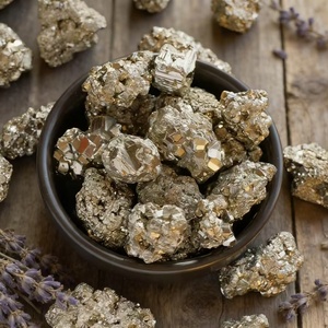 Cluster Grezzo di Pirite Naturale del Perù, Cristallo Dorato, Pietra Minerale Grezza per la Guarigione - Product Image 1