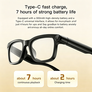 Lunettes Intelligentes IA avec Caméra, Conception Adaptative, Lunettes Intelligentes IA avec Caméra 8MP et <span class=keywords><strong>Traduction</strong></span> Multilingue - Product Image 4