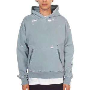 Sudadera con capucha vintage lavada con ácido de 100% algodón Color personalizado de secado rápido con logotipo personalizado Estilo de calle de invierno - Product Image 1