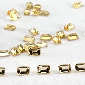 Piedra Suelta de Citrino Natural de Alta Calidad Premium, Corte Octogonal de 6x4 mm, Gema Amarilla de 20 Quilates, MOQ para la Elaboración de Joyas - Product Image 2