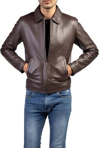 Veste en cuir pour homme de qualité supérieure, bleu, cuir véritable, style moto, fabricant OEM, coupe ajustée, fermeture éclair, pour les acheteurs en gros - Product Image 4