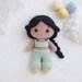 Muñeca de ganchillo súper linda para niñas, regalo de muñeca con accesorios, hecha a mano con algodón de leche, ecológica. - Product Image 3