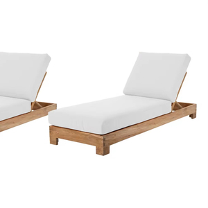 Chaise Lounge para exteriores de madera de teca de calidad superior moderna para Hotel Villa Tumbona Proyectos Aplicaciones de parque para uso exterior - Product Image 1