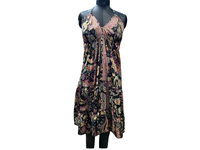 Robe longue d'été pour femme grande taille en soie lavable, style décontracté bohème vintage, à motif floral et cachemire, col en V, taille naturelle