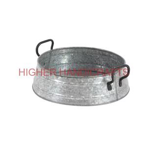 Venta al por mayor de bandeja de servicio de metal galvanizado diseño perforado mesa de centro de hierro bandeja de almacenamiento para jardín decorativo uso - Product Image 4