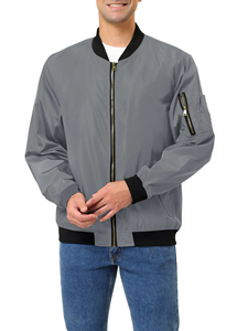 Chaquetas de bombardero 2022 por encargo, venta al por mayor béisbol Nylon Stand hombres OEM servicio estándar invierno sólido PK - Product Image 6