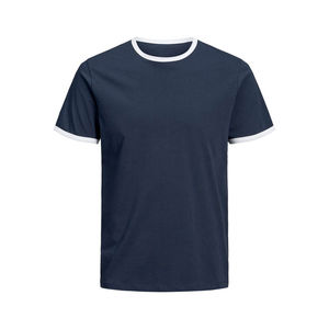 T-shirt uni pour homme OEM, t-shirt en polyester doux, impression par sublimation personnalisée, logo, t-shirt unisexe à séchage rapide pour homme - Product Image 3