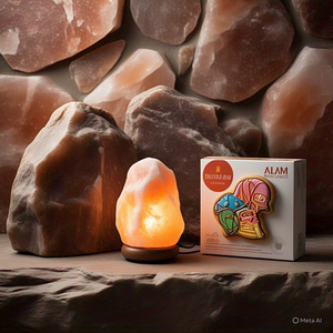 GMP รับประกันโคมไฟเกลือหิมาลัยธรรมชาติ2-3กก. สายไฟฟ้าหลอดไฟวัสดุอินทรีย์แพคเกจตกแต่งบ้านตัวอักษรรักสัตว์ - Product Image 4