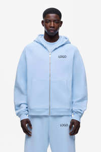 OEM Custom Breathable Blank <b>Hoodie</b> and Jogger Set Sweatsuit <b>Gym</b> Wear Oversized Streetwear Tracksuit Set Unisex Cotton Sweatsuit - Product Image 3