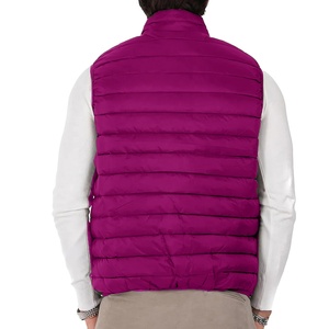 Veste sans manches en duvet de canard pour homme et femme, design personnalisé avec logo, couleur violette, respirante, légère, pour l'hiver - Product Image 3
