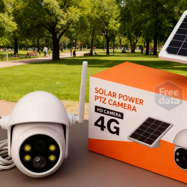 Free 4G TLE Solar Security Surveillance Camera All-weather Outdoor Use with Color Night Vision Function and AI Infrared Sensor