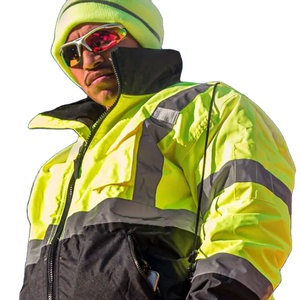 Vente en gros Logo personnalisé Manteau de pluie imperméable d'été style décontracté avec veste de sécurité de sauvetage réfléchissante col montant et imperméable - Product Image 1