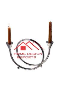 Porte-bougie en métal noir au design personnalisé, support à bougie 2025 en métal finition noire - Product Image 2